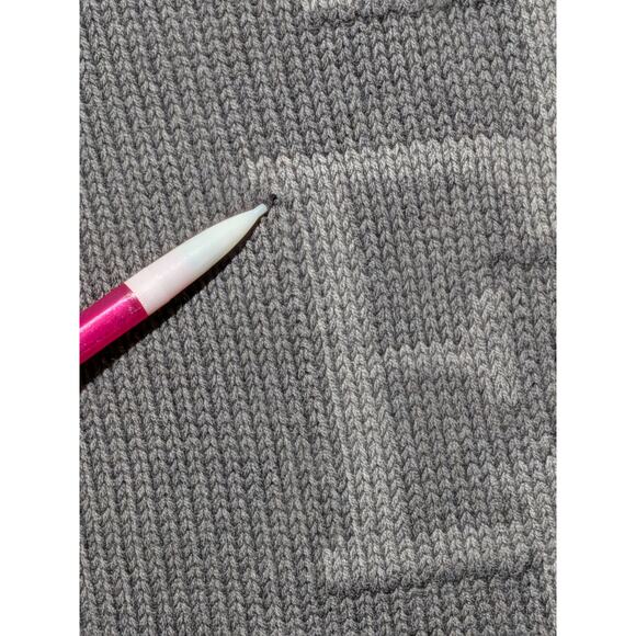 Vintage United Colors of Benetton Full Zip Knit‎ Sweater Jacket Gray XL Italy - Picture 11 of 13